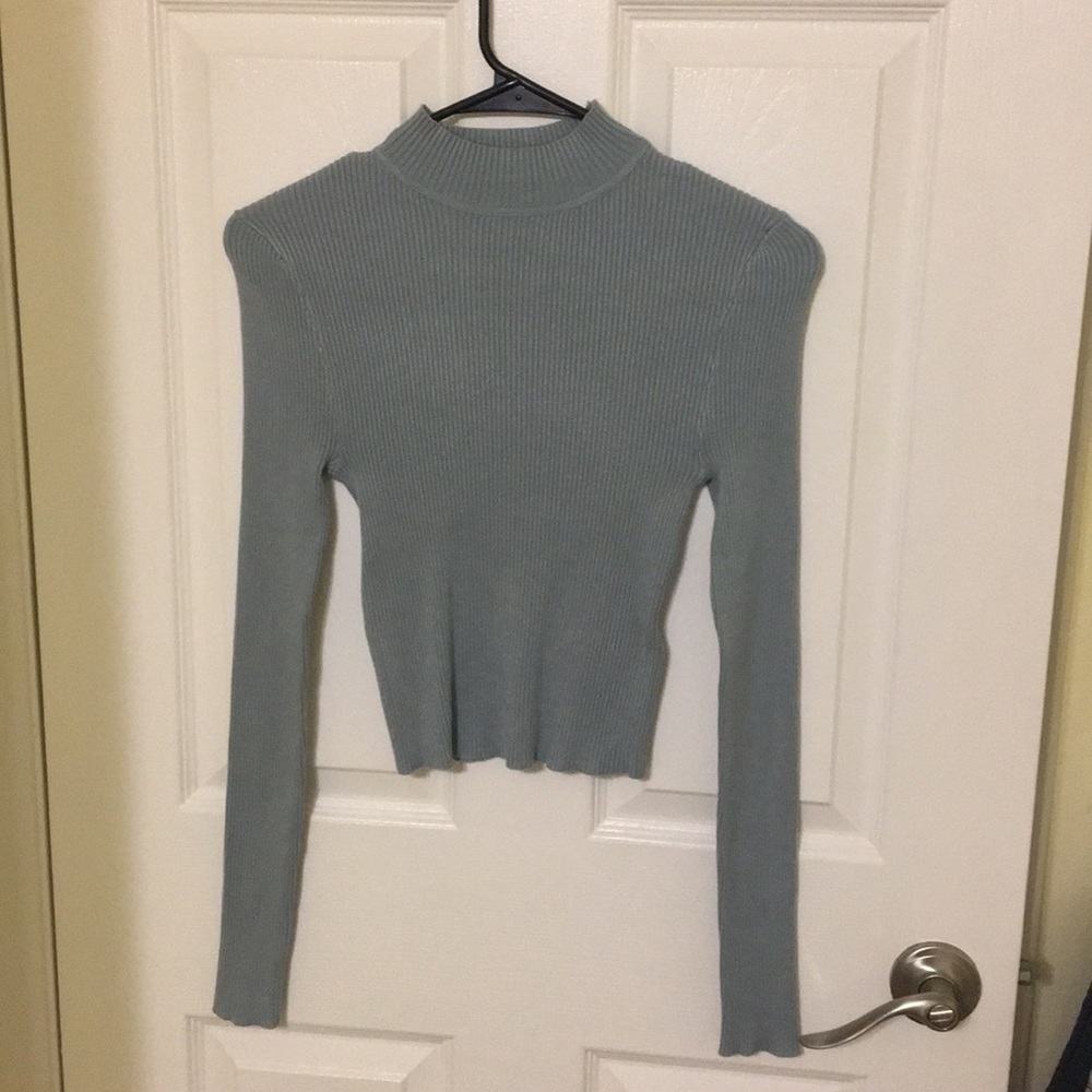 Blue high neck long sleeve never worn
